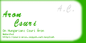 aron csuri business card