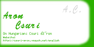 aron csuri business card